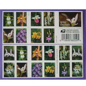 100 Forever Wild Orchids 2019‎ USPS Postage Stamps Wedding Invitations Flowers